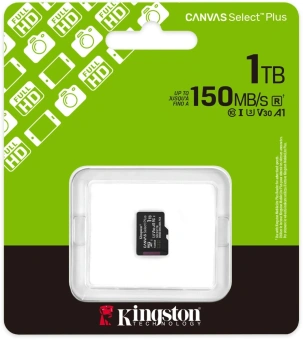 Флеш карта microSDXC 1TB Kingston SDCS3/1TBSP Canvas Select Plus V30 A1 w/o adapter - купить недорого с доставкой в интернет-магазине