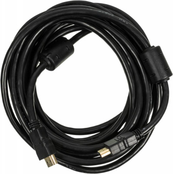 Кабель соединительный аудио-видео Ningbo HDMI-5M-MG HDMI (m)/HDMI (m) 5м. феррит.кольца позолоч.конт. черный (HDMI-5M-MG(VER1.4)BL) - купить недорого с доставкой в интернет-магазине