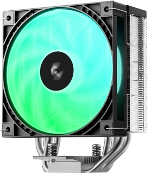 Устройство охлаждения(кулер) Deepcool AG400 G2 ARGB Soc-AM5/AM4/1200/1700/1851 серебристый/черный 4-pin 30.93dB Al+Cu 230W 641gr Ret (R-AG400-BKAMMG2-G) - купить недорого с доставкой в интернет-магазине