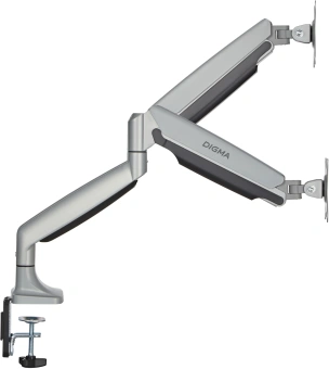 Кронштейн для мониторов ЖК Digma D-MM302D серый 17"-35" макс.9кг крепление к столешнице поворот и наклон - купить недорого с доставкой в интернет-магазине