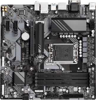Материнская плата Gigabyte B760M DS3H Soc-1700 Intel B760 4xDDR5 mATX AC`97 8ch(7.1) 2.5Gg RAID+VGA+HDMI+DP - купить недорого с доставкой в интернет-магазине