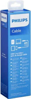 Кабель Philips DLC8601 USB Type-C (m)-USB Type-C (m) 1.2м белый коробка (упак.:1шт) - купить недорого с доставкой в интернет-магазине