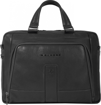 Деловая сумка Piquadro Carl CA4098S129/N с отделением для ноутбука 14" черная натур.кожа - купить недорого с доставкой в интернет-магазине