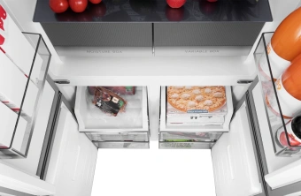 Холодильник Weissgauff WCD 450 Bru Steel Glass NoFrost Inverter 3-хкамерн. сталь инвертер - купить недорого с доставкой в интернет-магазине