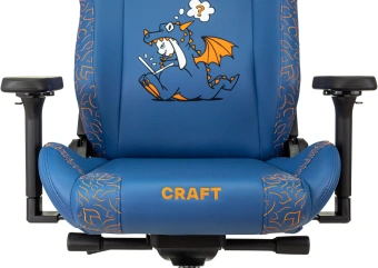 Кресло игровое Knight Craft Dragon синий экокожа с подголов. крестов. металл - купить недорого с доставкой в интернет-магазине