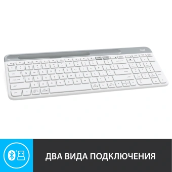 Клавиатура Logitech K580 белый/серебристый USB беспроводная BT/Radio slim Multimedia (920-009209) - купить недорого с доставкой в интернет-магазине
