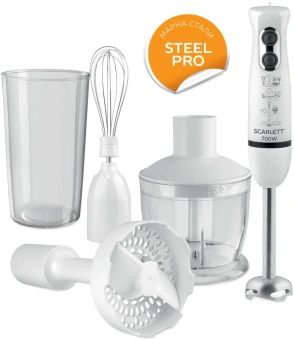 Блендер погружной Scarlett SC-HB42M33 700Вт белый - купить недорого с доставкой в интернет-магазине