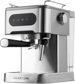 Кофеварка рожковая Galaxy Line GL 0761 1500Вт серебристый - купить недорого с доставкой в интернет-магазине