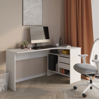 Стол для компьютера Сокол СПм-25 П столешница ЛДСП белый 145x74x81см (00-00010621) - купить недорого с доставкой в интернет-магазине