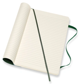 Блокнот Moleskine CLASSIC SOFT QP616K15 Large 130х210мм 192стр. линейка мягкая обложка зеленый - купить недорого с доставкой в интернет-магазине