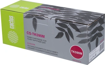 Картридж лазерный Cactus CS-TK590M TK-590M пурпурный (5000стр.) для Kyocera FS-C2026MFP/C2126MFP/C2526MFP/C2626MFP/C5250DN - купить недорого с доставкой в интернет-магазине