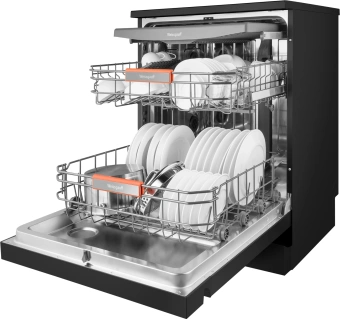 Посудомоечная машина Weissgauff DW 6038 B Inverter черный (полноразмерная) инвертор - купить недорого с доставкой в интернет-магазине