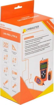 Тестер кабельный Lanmaster LAN-PRO-L/TPK-N оранжевый черный - купить недорого с доставкой в интернет-магазине