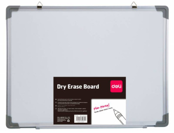 Доска магнитно-маркерная Deli E39037A лак белый 120x180см алюминиевая рама - купить недорого с доставкой в интернет-магазине