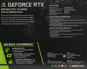 Видеокарта Biostar PCI-E 4.0 VN3606RML9 NVIDIA GeForce RTX 3060 12Gb 192bit GDDR6 1320/15000 HDMIx1 DPx3 HDCP Ret - купить недорого с доставкой в интернет-магазине