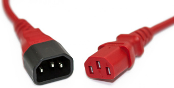 Шнур питания Hyperline PWC-IEC13-IEC14-1.8-RD C13-С14 проводник.:3x0.75мм2 1.8м 250В 10А (упак.:1шт) красный - купить недорого с доставкой в интернет-магазине