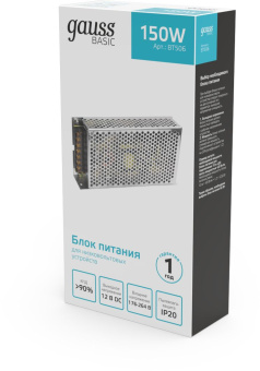 Блок питания Gauss Basic для лен.светод. серый (BT506) - купить недорого с доставкой в интернет-магазине