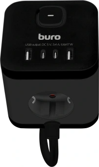 Сетевой удлинитель Buro BU-PC3.1UС-B 1.5м (3 розетки) черный (пакет ПЭ) - купить недорого с доставкой в интернет-магазине