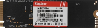 Накопитель SSD Kingspec PCIe 4.0 x4 512GB XG7000-512 XG7000 M.2 2280 - купить недорого с доставкой в интернет-магазине
