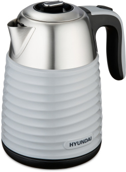 Чайник электрический Hyundai HYK-S4804 1.7л. 2200Вт серый/черный корпус: металл - купить недорого с доставкой в интернет-магазине