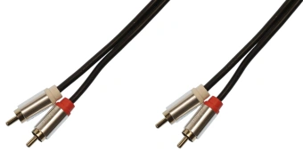 Кабель соединительный аудио Premier 5-304 1.5 2хRCA (m)/2хRCA (m) 1.5м. позолоч.конт. черный/серый - купить недорого с доставкой в интернет-магазине