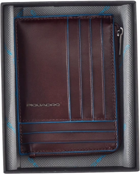 Чехол для кредитных карт Piquadro Blue Square PU1243B2R/MO коричневый натур.кожа - купить недорого с доставкой в интернет-магазине