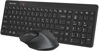 Клавиатура + мышь A4Tech Fstyler FG2400 Air2 клав:черный мышь:черный USB беспроводная slim (FG2400 AIR2 BLACK) - купить недорого с доставкой в интернет-магазине
