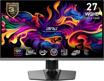 Монитор MSI 26.5" MPG 271QRX QD-OLED черный OLED LED 16:9 HDMI M/M матовая HAS Piv 250cd 178гр/178гр 2560x1440 360Hz FreeSync Premium Pro DP Quad 2K (1440p) USB 8.3кг - купить недорого с доставкой в интернет-магазине