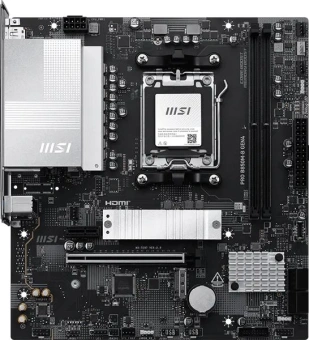 Материнская плата MSI PRO B850M-B GEN4 Socket AM5 AMD B850 2xDDR5 mATX AC`97 8ch(7.1) 2.5Gg RAID+HDMI+DP - купить недорого с доставкой в интернет-магазине