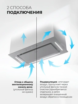 Вытяжка встраиваемая Lex Aura 600 Inverter GR серый управление: сенсорное (1 мотор) - купить недорого с доставкой в интернет-магазине