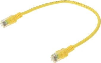 Патч-корд Exegate UTP-RJ45-RJ45-5e-0,3M-YL 1Гбит/с UTP 4 пары cat.5E CCA 0.3м желтый RJ-45 (m)-RJ-45 (m) (EX258664RUS) - купить недорого с доставкой в интернет-магазине