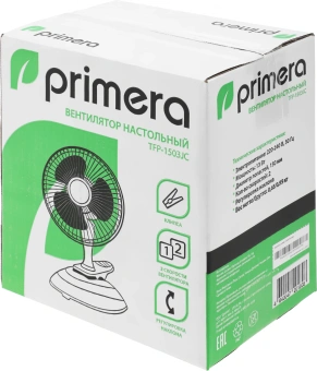 Вентилятор настольный Primera TFP-1503JC 13Вт скоростей:2 белый - купить недорого с доставкой в интернет-магазине