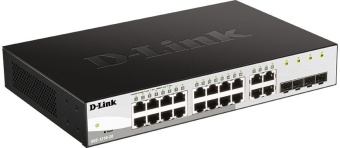 Коммутатор D-Link DGS-1210-20/F2A 16x1Гбит/с 4xКомбо(1000BASE-T/SFP) настраиваемый - купить недорого с доставкой в интернет-магазине