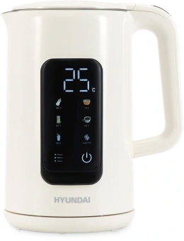 Чайник электрический Hyundai HYK-S4606 1.7л. 2200Вт кремовый корпус: металл - купить недорого с доставкой в интернет-магазине