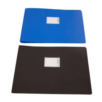 Папка на 4-х кольцах Бюрократ -0827GA3BLU A3 гориз. пластик 0.8мм кор.27мм синий - купить недорого с доставкой в интернет-магазине