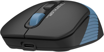 Мышь A4Tech Fstyler FB10CS черный/синий оптическая 2000dpi silent беспров. BT/Radio USB 4but (FB10CS USB ASH BLUE) - купить недорого с доставкой в интернет-магазине