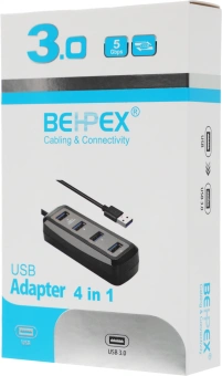 Разветвитель USB 3.0 BPH-1816U2 4порт. черный - купить недорого с доставкой в интернет-магазине