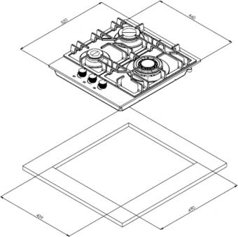Газовая варочная поверхность Weissgauff HGG 451 BGV черный - купить недорого с доставкой в интернет-магазине