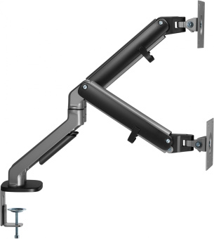 Кронштейн для мониторов Ultramounts UM735BL черный/серый 17"-27" макс.7кг крепление к столешнице поворот и наклон - цена, купить или заказать с доставкой в интернет-магазине Кронштейн для мониторов Ultramounts UM735BL черный/серый 17"-27" макс.7кг крепление к столешнице поворот и наклон - купить недорого с доставкой в интернет-магазине