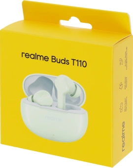 Гарнитура внутриканальные Realme Buds T110 зеленый беспроводные bluetooth в ушной раковине - купить недорого с доставкой в интернет-магазине