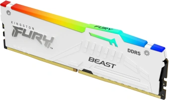 Память DDR5 16GB 6000MHz Kingston KF560C36BWE2A-16 Fury Beast White Expo RGB RTL PC5-48000 CL36 DIMM 288-pin 1.35В dual rank с радиатором Ret - купить недорого с доставкой в интернет-магазине