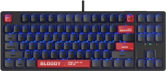 Клавиатура A4Tech AT87 черный/красный USB for gamer LED кабель 1.8м - купить недорого с доставкой в интернет-магазине