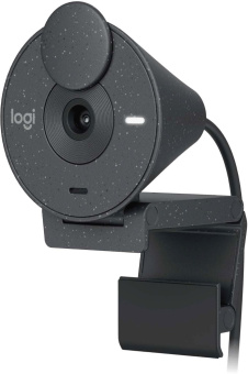 Камера Web Logitech HD Webcam Brio 300 серый 2Mpix (1920x1080) USB Type-C с микрофоном (960-001436) - купить недорого с доставкой в интернет-магазине