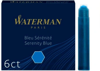 Картридж Waterman International (S0110950) Serenity Blue чернила для ручек перьевых (6шт) - купить недорого с доставкой в интернет-магазине