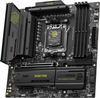 Материнская плата MSI MAG B850M MORTAR WIFI SocketAM5 AMD B850 4xDDR5 mATX AC`97 8ch(7.1) 5Gigabit RAID+HDMI - купить недорого с доставкой в интернет-магазине