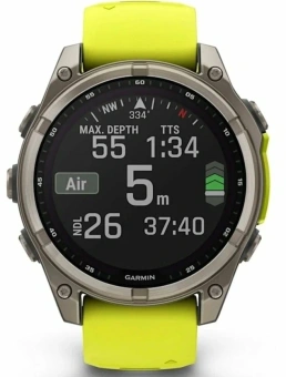 Смарт-часы Garmin Fenix 8 Solar 51мм 1.4" MIP корп.серебристый рем.желтый (010-02907-21) - купить недорого с доставкой в интернет-магазине