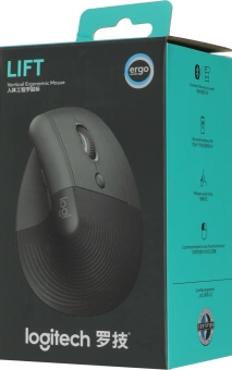 Мышь Logitech Lift графитовый оптическая 4000dpi silent беспров. BT/Radio USB для ноутбука 5but (910-006485) - купить недорого с доставкой в интернет-магазине