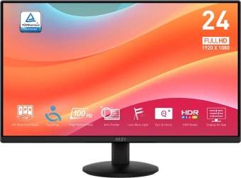 Монитор MSI 23.8" Pro MP242L черный IPS LED 16:9 HDMI матовая 250cd 178гр/178гр 1920x1080 100Hz DP FHD 3.07кг - купить недорого с доставкой в интернет-магазине