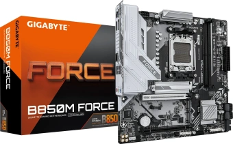 Материнская плата Gigabyte B850M FORCE SocketAM5 AMD B850 2xDDR5 mATX AC`97 8ch(7.1) 2.5Gg RAID+HDMI+DP - купить недорого с доставкой в интернет-магазине