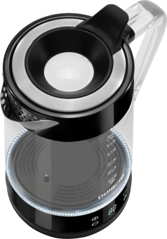 Чайник электрический Polaris PWK 1715CGLD 1.7л. 2200Вт черный корпус: стекло/пластик - купить недорого с доставкой в интернет-магазине